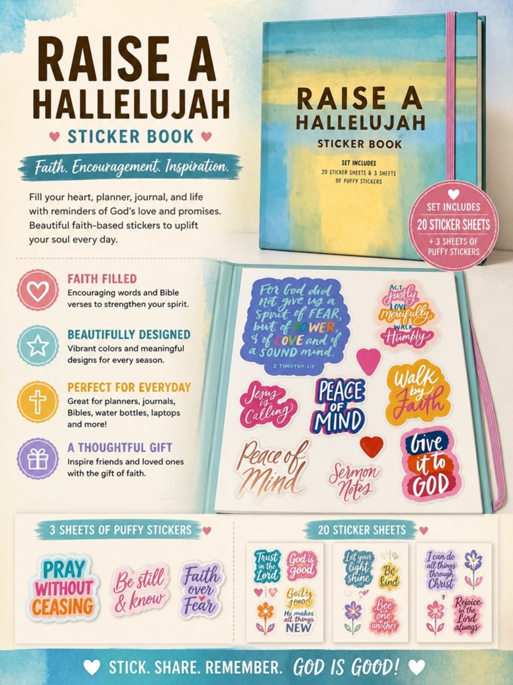 Raise A Hallelujah Sticker Book - Kristen Ley